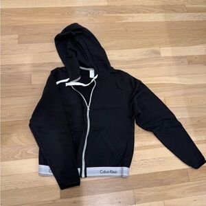 Calvin Klein Charcoal Zip-Up Hoodie